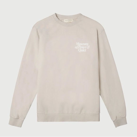 Museum of Peace & Quiet beige crewneck - Picture 1 of 7